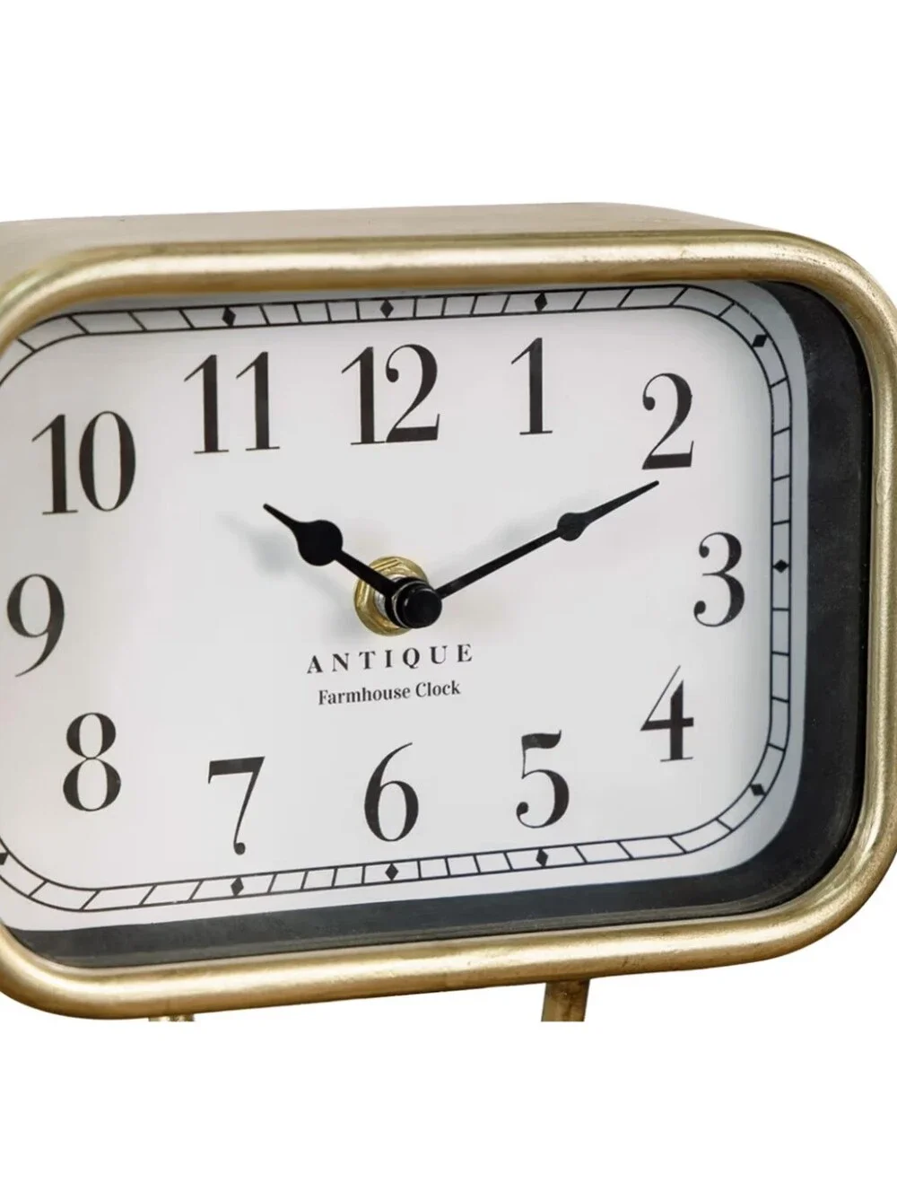 Nikky Home NWT Retro Iron Duck Palmate Footed Desktop Clock In Gold 8.39